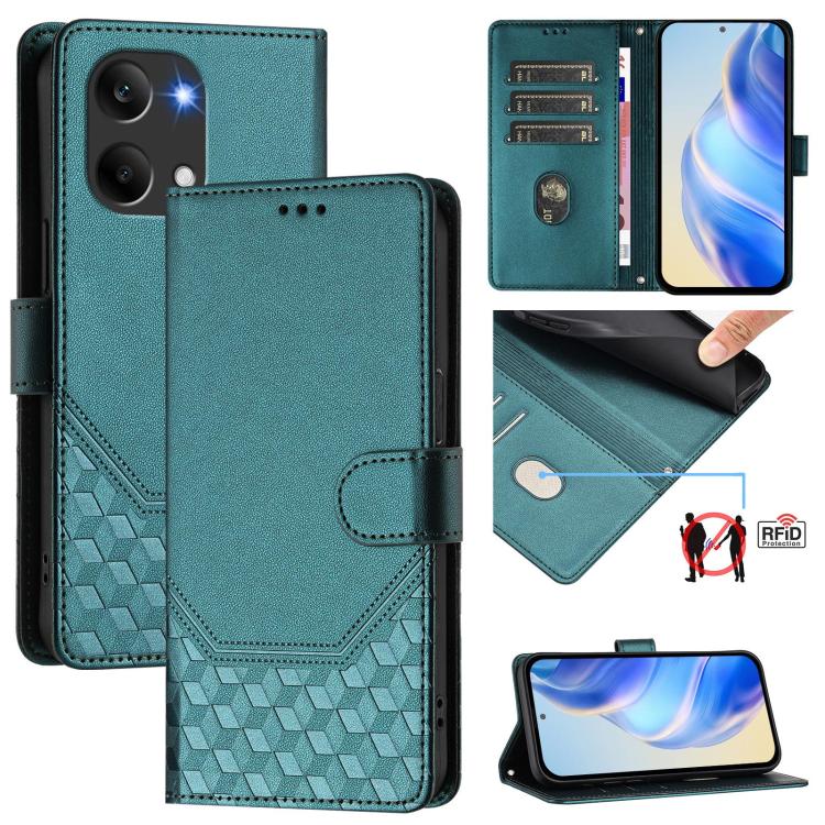 Honeycomb Embossing RFID Leather Phone Case, For Redmi A7 / A5 4G 171mm / Poco C71, For Redmi K90 Max 5G, For Redmi A7 Pro 171mm / Poco C85x 5G / C81, For Redmi 15a 5G, For Redmi Turbo 5 Max / Poco X8 Pro Max, For Redmi Turbo 5 5G Global / Poco X8 Pro ...
