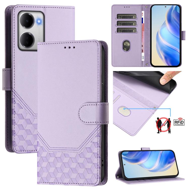 Honeycomb Embossing RFID Leather Phone Case, For Redmi A7 / A5 4G 171mm / Poco C71, For Redmi K90 Max 5G, For Redmi A7 Pro 171mm / Poco C85x 5G / C81, For Redmi 15a 5G, For Redmi Turbo 5 Max / Poco X8 Pro Max, For Redmi Turbo 5 5G Global / Poco X8 Pro ...