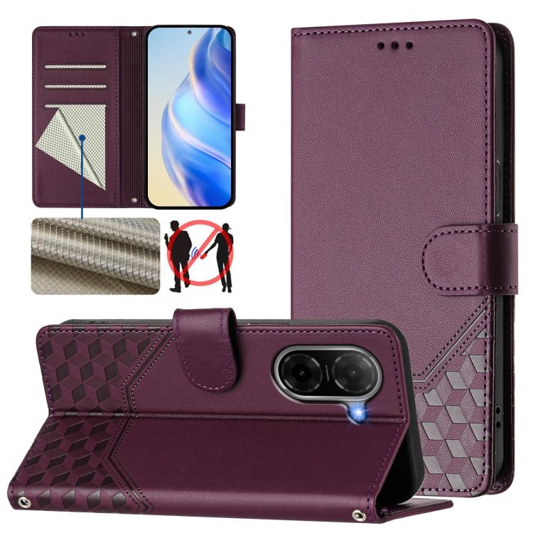 Honeycomb Embossing RFID Leather Phone Case, For Redmi A7 / A5 4G 171mm / Poco C71, For Redmi K90 Max 5G, For Redmi A7 Pro 171mm / Poco C85x 5G / C81, For Redmi 15a 5G, For Redmi Turbo 5 Max / Poco X8 Pro Max, For Redmi Turbo 5 5G Global / Poco X8 Pro ...