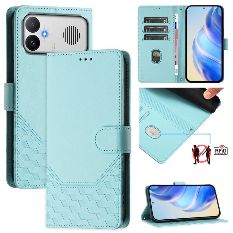 Honeycomb Embossing RFID Leather Phone Case, For Redmi A7 / A5 4G 171mm / Poco C71, For Redmi K90 Max 5G, For Redmi A7 Pro 171mm / Poco C85x 5G / C81, For Redmi 15a 5G, For Redmi Turbo 5 Max / Poco X8 Pro Max, For Redmi Turbo 5 5G Global / Poco X8 Pro ...