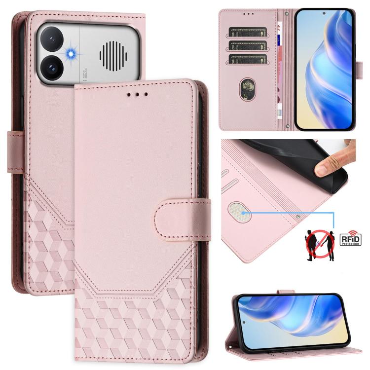 Honeycomb Embossing RFID Leather Phone Case, For Redmi A7 / A5 4G 171mm / Poco C71, For Redmi K90 Max 5G, For Redmi A7 Pro 171mm / Poco C85x 5G / C81, For Redmi 15a 5G, For Redmi Turbo 5 Max / Poco X8 Pro Max, For Redmi Turbo 5 5G Global / Poco X8 Pro ...