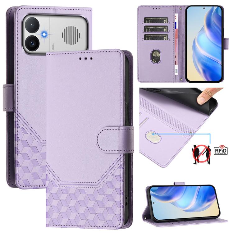 Honeycomb Embossing RFID Leather Phone Case, For Redmi A7 / A5 4G 171mm / Poco C71, For Redmi K90 Max 5G, For Redmi A7 Pro 171mm / Poco C85x 5G / C81, For Redmi 15a 5G, For Redmi Turbo 5 Max / Poco X8 Pro Max, For Redmi Turbo 5 5G Global / Poco X8 Pro ...