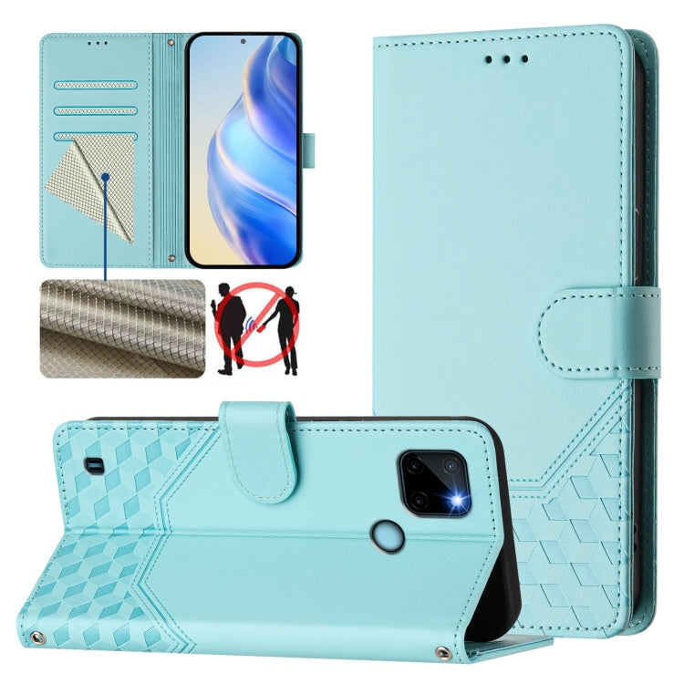 Honeycomb Embossing RFID Leather Phone Case, For Realme 9 Pro+ 5G / 9 4G Global, For Realme GT Neo 3, For Realme 9 Pro 5G Global, For Realme C21Y, For Realme C25 / C15 / C12 / C25s, For Realme 8 5G / V13 5G / Q3 5G, For Realme 8 4G / 8 Pro 4G          ...