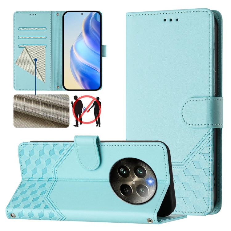 Honeycomb Embossing RFID Leather Phone Case, For Realme C63 5G Global, For Realme Note 60 4G Global / C61 India, For Realme 13+ 5G Global, For Realme 13 Pro 5G / 13 Pro+ 5G, For Realme GT 6 5G / GT 6T 5G Global, For Realme C63 / C61 Global             ...