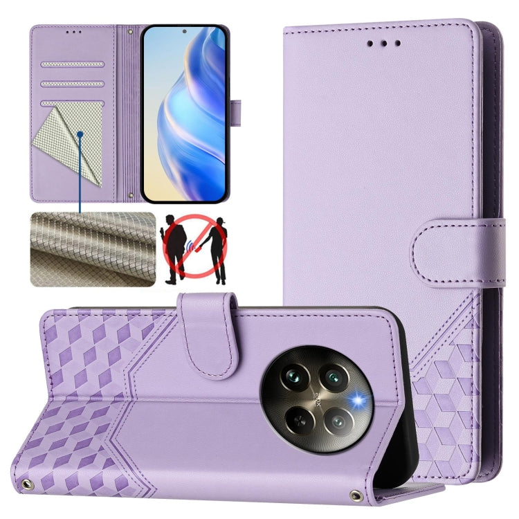 Honeycomb Embossing RFID Leather Phone Case, For Realme C63 5G Global, For Realme Note 60 4G Global / C61 India, For Realme 13+ 5G Global, For Realme 13 Pro 5G / 13 Pro+ 5G, For Realme GT 6 5G / GT 6T 5G Global, For Realme C63 / C61 Global             ...
