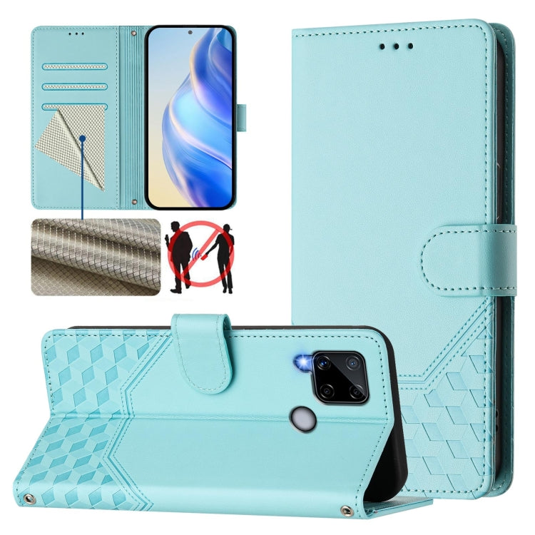 Honeycomb Embossing RFID Leather Phone Case, For Realme 9 Pro+ 5G / 9 4G Global, For Realme GT Neo 3, For Realme 9 Pro 5G Global, For Realme C21Y, For Realme C25 / C15 / C12 / C25s, For Realme 8 5G / V13 5G / Q3 5G, For Realme 8 4G / 8 Pro 4G          ...