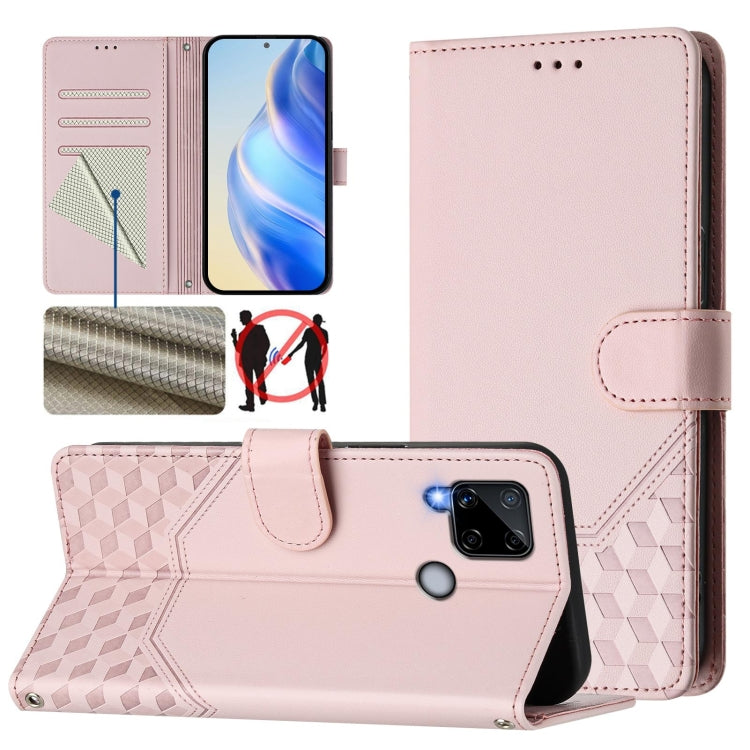 Honeycomb Embossing RFID Leather Phone Case, For Realme 9 Pro+ 5G / 9 4G Global, For Realme GT Neo 3, For Realme 9 Pro 5G Global, For Realme C21Y, For Realme C25 / C15 / C12 / C25s, For Realme 8 5G / V13 5G / Q3 5G, For Realme 8 4G / 8 Pro 4G          ...