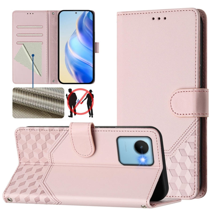 Honeycomb Embossing RFID Leather Phone Case, For Realme C55 4G Global / Narzo N55, For Realme C33 Global, For Realme 10T 5G / 10S 5G / 9i India, For Realme 10 Pro 5G, For Realme 10 Pro+ 5G, For Realme 10 4G Global                                       ...