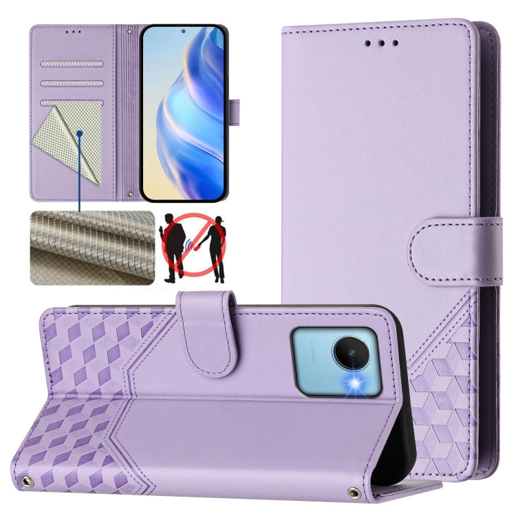Honeycomb Embossing RFID Leather Phone Case, For Realme C55 4G Global / Narzo N55, For Realme C33 Global, For Realme 10T 5G / 10S 5G / 9i India, For Realme 10 Pro 5G, For Realme 10 Pro+ 5G, For Realme 10 4G Global                                       ...