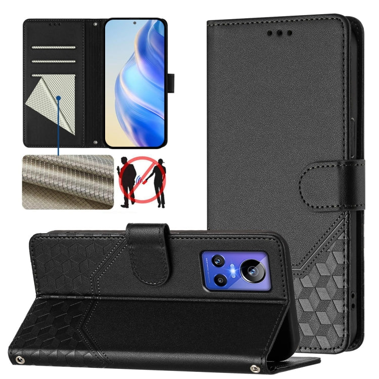 Honeycomb Embossing RFID Leather Phone Case, For Realme 9 Pro+ 5G / 9 4G Global, For Realme GT Neo 3, For Realme 9 Pro 5G Global, For Realme C21Y, For Realme C25 / C15 / C12 / C25s, For Realme 8 5G / V13 5G / Q3 5G, For Realme 8 4G / 8 Pro 4G          ...