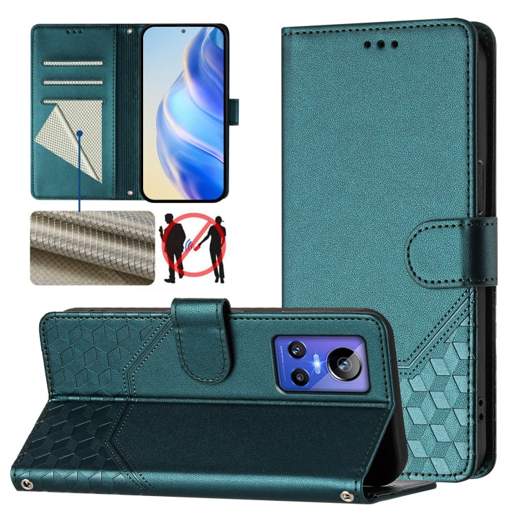Honeycomb Embossing RFID Leather Phone Case, For Realme 9 Pro+ 5G / 9 4G Global, For Realme GT Neo 3, For Realme 9 Pro 5G Global, For Realme C21Y, For Realme C25 / C15 / C12 / C25s, For Realme 8 5G / V13 5G / Q3 5G, For Realme 8 4G / 8 Pro 4G          ...