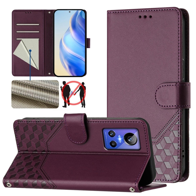 Honeycomb Embossing RFID Leather Phone Case, For Realme 9 Pro+ 5G / 9 4G Global, For Realme GT Neo 3, For Realme 9 Pro 5G Global, For Realme C21Y, For Realme C25 / C15 / C12 / C25s, For Realme 8 5G / V13 5G / Q3 5G, For Realme 8 4G / 8 Pro 4G          ...