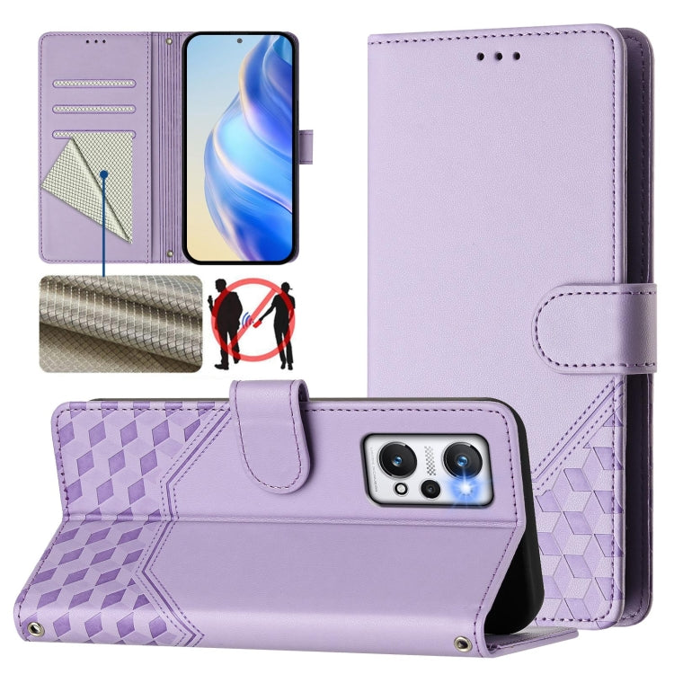 Honeycomb Embossing RFID Leather Phone Case, For Realme C55 4G Global / Narzo N55, For Realme C33 Global, For Realme 10T 5G / 10S 5G / 9i India, For Realme 10 Pro 5G, For Realme 10 Pro+ 5G, For Realme 10 4G Global                                       ...