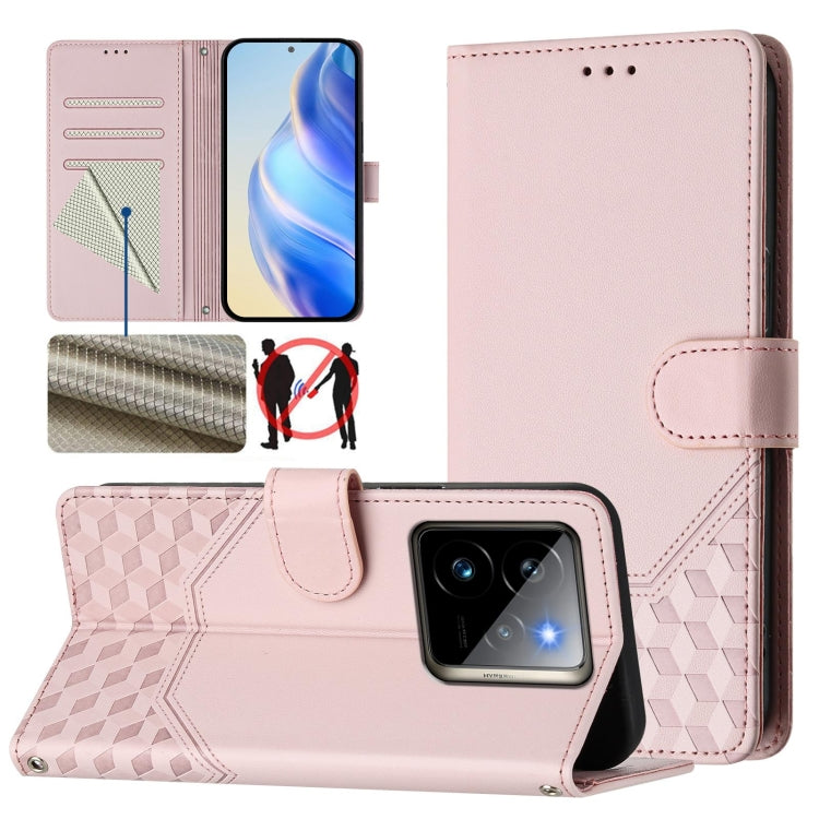 Honeycomb Embossing RFID Leather Phone Case, For Realme 14x Global / V70 5G / C75 5G, For Realme Narzo 80 Pro / 14 Pro 5G India, For Realme 14 5G / 14T 5G Global, For Realme P3 Ultra 5G, For Realme P3 5G, For Realme 14 Pro+ 5G, For Realme 14 Pro 5G    ...