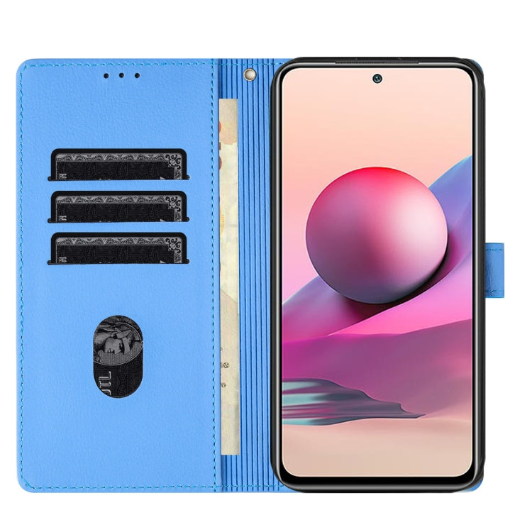 Cartoon Elephant Embossed Leather Phone Case, For Redmi Note 10 Pro