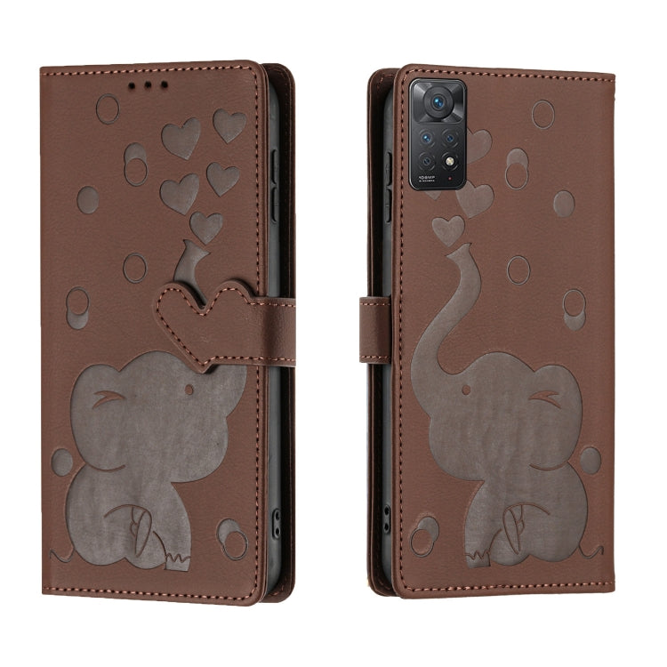 Cartoon Elephant Embossed Leather Phone Case, For Redmi Note 13 5G, For Redmi Note 13 Pro+, For Redmi 12 4G / 5G, For Redmi Note 12S 4G, For Redmi Note 12 4G, For Redmi Note 12 Pro 5G, For Redmi Note 12 5G, For Redmi Note 11 Pro 4G / 5G                ...