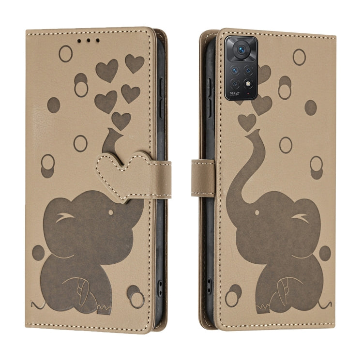 Cartoon Elephant Embossed Leather Phone Case, For Redmi Note 13 5G, For Redmi Note 13 Pro+, For Redmi 12 4G / 5G, For Redmi Note 12S 4G, For Redmi Note 12 4G, For Redmi Note 12 Pro 5G, For Redmi Note 12 5G, For Redmi Note 11 Pro 4G / 5G                ...