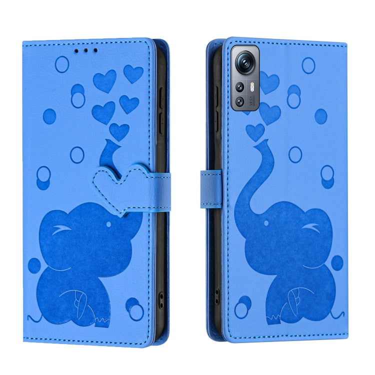 Cartoon Elephant Embossed Leather Phone Case, For Redmi Note 13 5G, For Redmi Note 13 Pro+, For Redmi 12 4G / 5G, For Redmi Note 12S 4G, For Redmi Note 12 4G, For Redmi Note 12 Pro 5G, For Redmi Note 12 5G, For Redmi Note 11 Pro 4G / 5G                ...