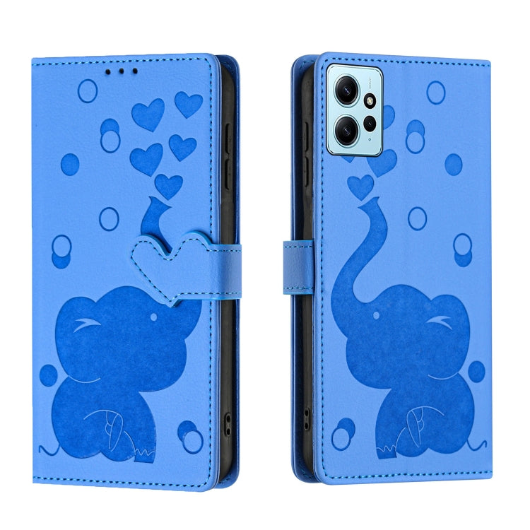 Cartoon Elephant Embossed Leather Phone Case, For Redmi Note 13 5G, For Redmi Note 13 Pro+, For Redmi 12 4G / 5G, For Redmi Note 12S 4G, For Redmi Note 12 4G, For Redmi Note 12 Pro 5G, For Redmi Note 12 5G, For Redmi Note 11 Pro 4G / 5G                ...