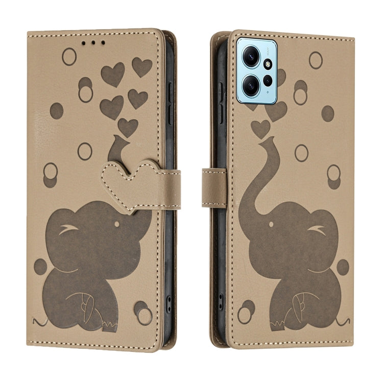Cartoon Elephant Embossed Leather Phone Case, For Redmi Note 13 5G, For Redmi Note 13 Pro+, For Redmi 12 4G / 5G, For Redmi Note 12S 4G, For Redmi Note 12 4G, For Redmi Note 12 Pro 5G, For Redmi Note 12 5G, For Redmi Note 11 Pro 4G / 5G                ...