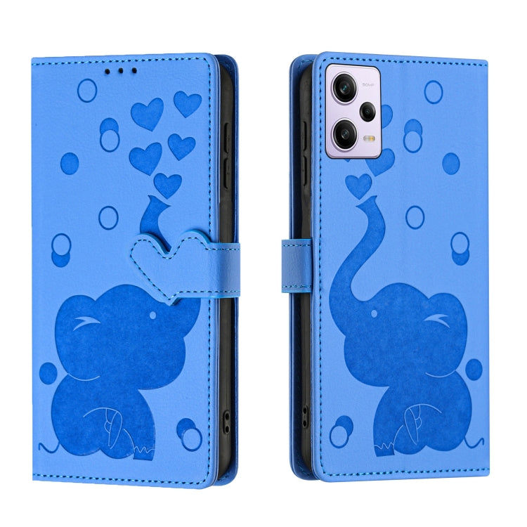 Cartoon Elephant Embossed Leather Phone Case, For Redmi Note 13 5G, For Redmi Note 13 Pro+, For Redmi 12 4G / 5G, For Redmi Note 12S 4G, For Redmi Note 12 4G, For Redmi Note 12 Pro 5G, For Redmi Note 12 5G, For Redmi Note 11 Pro 4G / 5G                ...