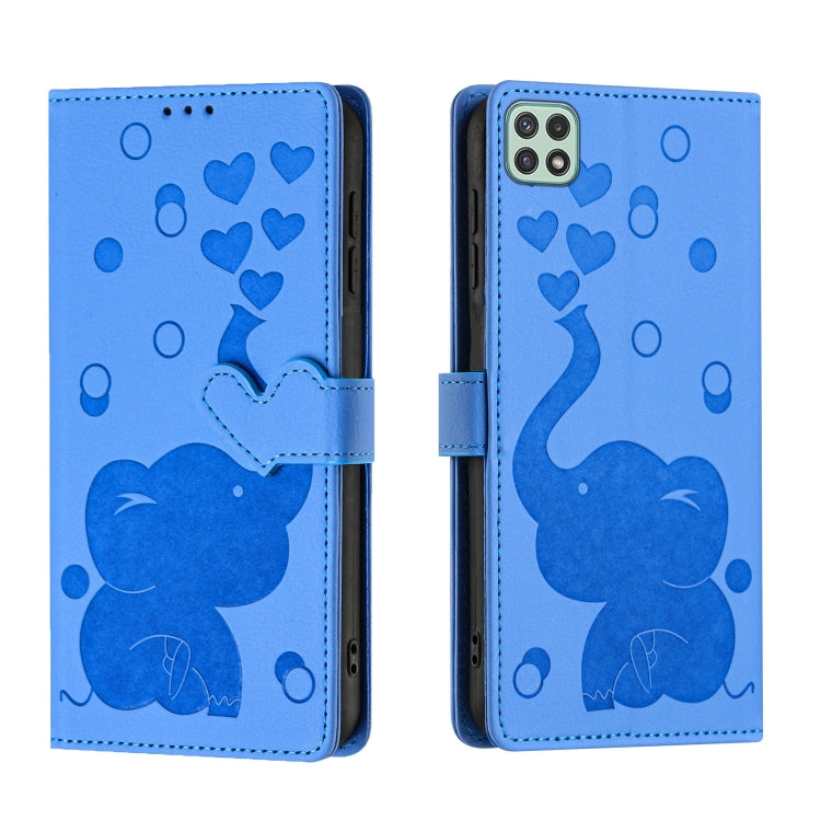 Cartoon Elephant Embossed Leather Phone Case, For Samsung Galaxy A12 5G, For Samsung Galaxy A13 4G / 5G, For Samsung Galaxy A53 5G, For Samsung Galaxy A33 5G, For Samsung Galaxy A52 4G / 5G, For Samsung Galaxy A22 5G, For Samsung Galaxy A32 5G         ...