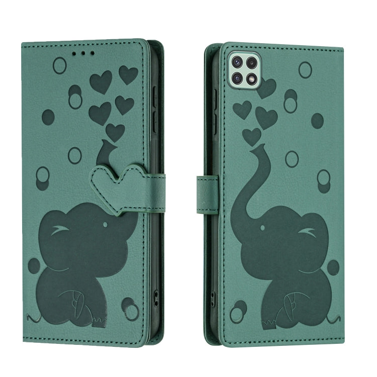 Cartoon Elephant Embossed Leather Phone Case, For Samsung Galaxy A12 5G, For Samsung Galaxy A13 4G / 5G, For Samsung Galaxy A53 5G, For Samsung Galaxy A33 5G, For Samsung Galaxy A52 4G / 5G, For Samsung Galaxy A22 5G, For Samsung Galaxy A32 5G         ...