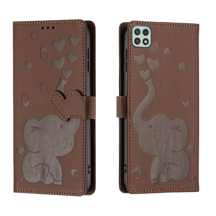 Cartoon Elephant Embossed Leather Phone Case, For Samsung Galaxy A12 5G, For Samsung Galaxy A13 4G / 5G, For Samsung Galaxy A53 5G, For Samsung Galaxy A33 5G, For Samsung Galaxy A52 4G / 5G, For Samsung Galaxy A22 5G, For Samsung Galaxy A32 5G         ...
