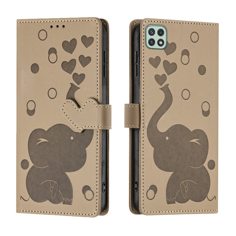 Cartoon Elephant Embossed Leather Phone Case, For Samsung Galaxy A12 5G, For Samsung Galaxy A13 4G / 5G, For Samsung Galaxy A53 5G, For Samsung Galaxy A33 5G, For Samsung Galaxy A52 4G / 5G, For Samsung Galaxy A22 5G, For Samsung Galaxy A32 5G         ...