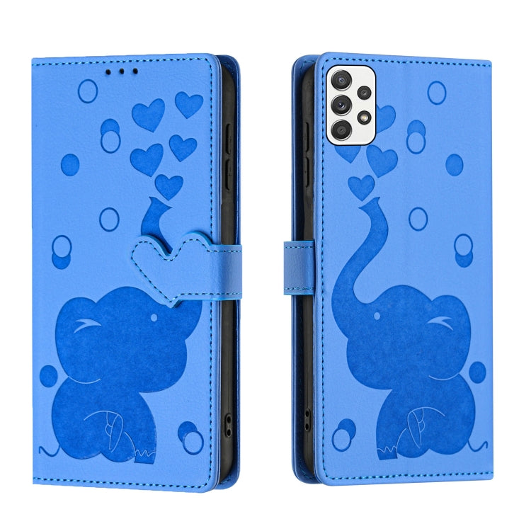 Cartoon Elephant Embossed Leather Phone Case, For Samsung Galaxy A55 5G, For Samsung Galaxy A35 5G, For Samsung Galaxy A05s, For Samsung Galaxy A25 5G, For Samsung Galaxy A24 4G, For Samsung Galaxy A23 5G, For Samsung Galaxy A14, For Samsung Galaxy A34...