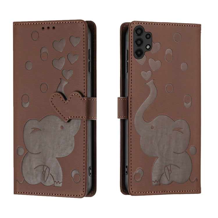 Cartoon Elephant Embossed Leather Phone Case, For Samsung Galaxy A12 5G, For Samsung Galaxy A13 4G / 5G, For Samsung Galaxy A53 5G, For Samsung Galaxy A33 5G, For Samsung Galaxy A52 4G / 5G, For Samsung Galaxy A22 5G, For Samsung Galaxy A32 5G         ...