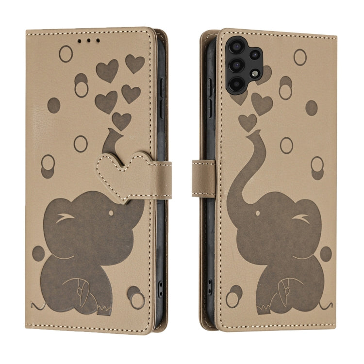 Cartoon Elephant Embossed Leather Phone Case, For Samsung Galaxy A12 5G, For Samsung Galaxy A13 4G / 5G, For Samsung Galaxy A53 5G, For Samsung Galaxy A33 5G, For Samsung Galaxy A52 4G / 5G, For Samsung Galaxy A22 5G, For Samsung Galaxy A32 5G         ...