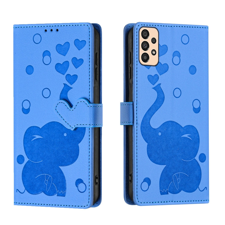 Cartoon Elephant Embossed Leather Phone Case, For Samsung Galaxy A12 5G, For Samsung Galaxy A13 4G / 5G, For Samsung Galaxy A53 5G, For Samsung Galaxy A33 5G, For Samsung Galaxy A52 4G / 5G, For Samsung Galaxy A22 5G, For Samsung Galaxy A32 5G         ...