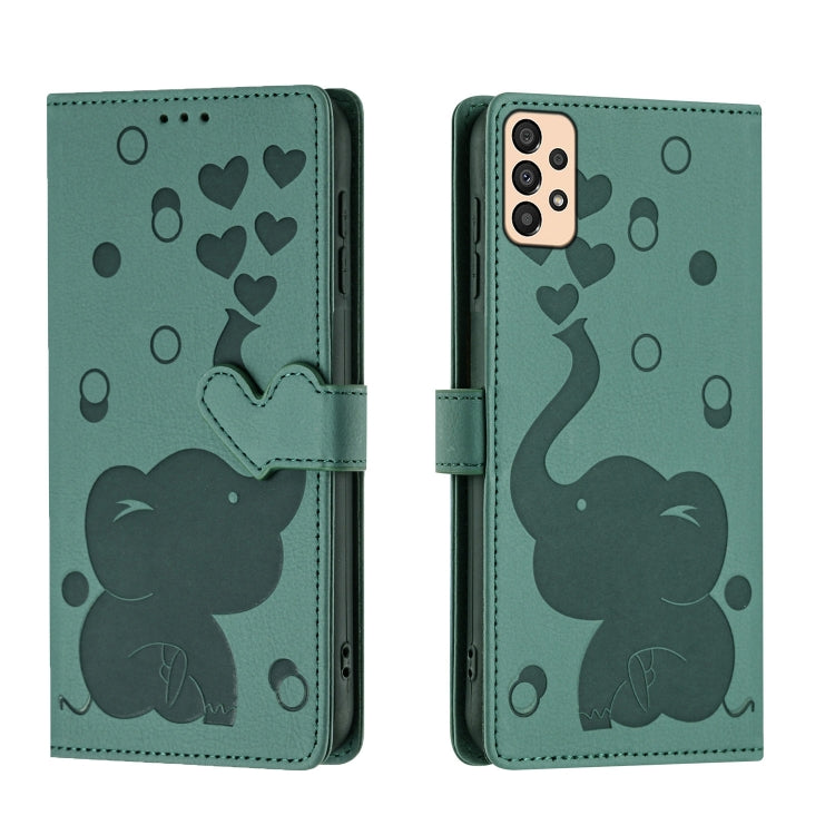 Cartoon Elephant Embossed Leather Phone Case, For Samsung Galaxy A12 5G, For Samsung Galaxy A13 4G / 5G, For Samsung Galaxy A53 5G, For Samsung Galaxy A33 5G, For Samsung Galaxy A52 4G / 5G, For Samsung Galaxy A22 5G, For Samsung Galaxy A32 5G         ...