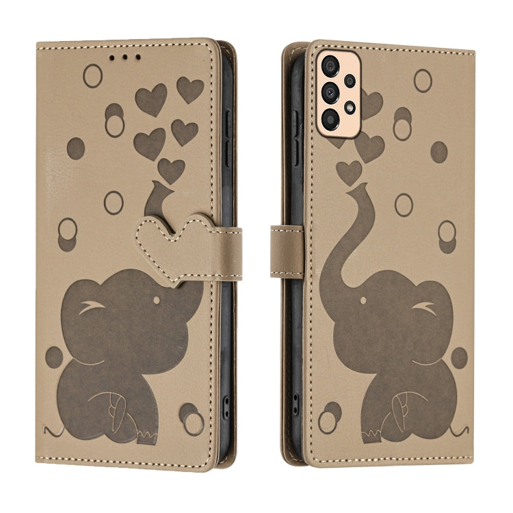 Cartoon Elephant Embossed Leather Phone Case, For Samsung Galaxy A12 5G, For Samsung Galaxy A13 4G / 5G, For Samsung Galaxy A53 5G, For Samsung Galaxy A33 5G, For Samsung Galaxy A52 4G / 5G, For Samsung Galaxy A22 5G, For Samsung Galaxy A32 5G         ...