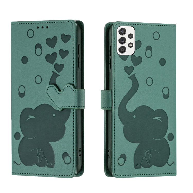 Cartoon Elephant Embossed Leather Phone Case, For Samsung Galaxy A12 5G, For Samsung Galaxy A13 4G / 5G, For Samsung Galaxy A53 5G, For Samsung Galaxy A33 5G, For Samsung Galaxy A52 4G / 5G, For Samsung Galaxy A22 5G, For Samsung Galaxy A32 5G         ...