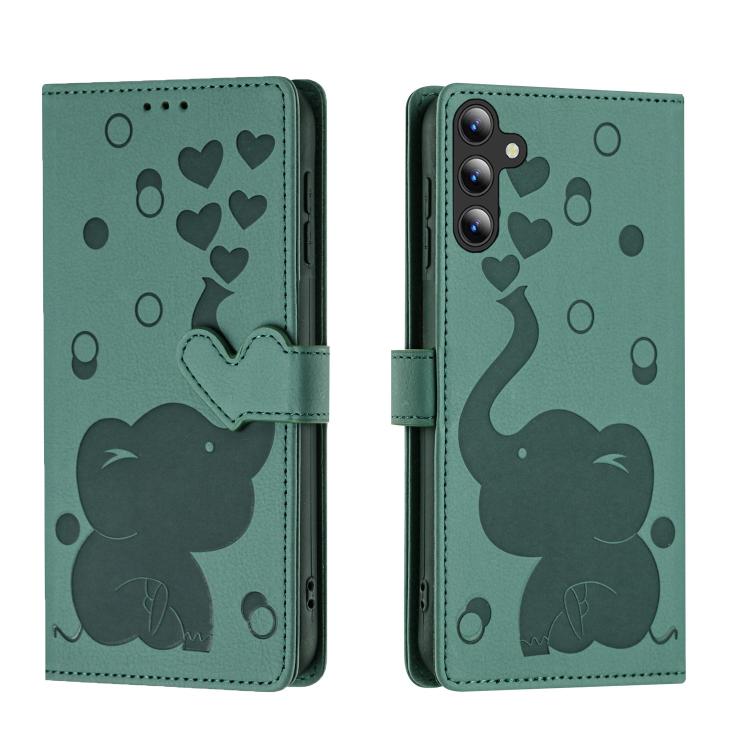 Cartoon Elephant Embossed Leather Phone Case, For Samsung Galaxy A57 5G, For Samsung Galaxy A37 5G, For Galaxy A27 5G, For Samsung Galaxy A17 5G / A26 5G, For Samsung Galaxy A56 5G, For Samsung Galaxy A26 5G, For Samsung Galaxy A36 5G                  ...
