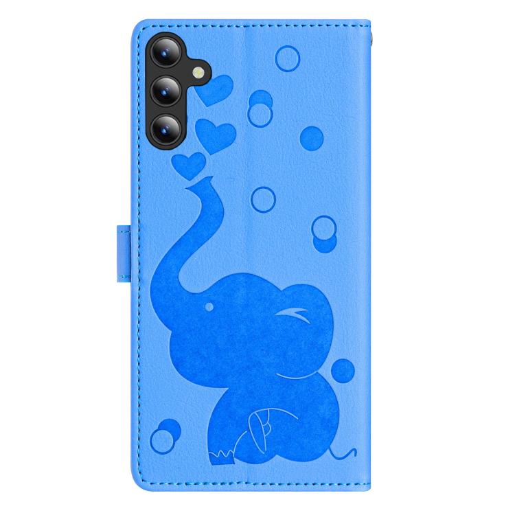 Cartoon Elephant Embossed Leather Phone Case, For Samsung Galaxy A57 5G, For Samsung Galaxy A37 5G, For Galaxy A27 5G, For Samsung Galaxy A17 5G / A26 5G, For Samsung Galaxy A56 5G, For Samsung Galaxy A26 5G, For Samsung Galaxy A36 5G                  ...