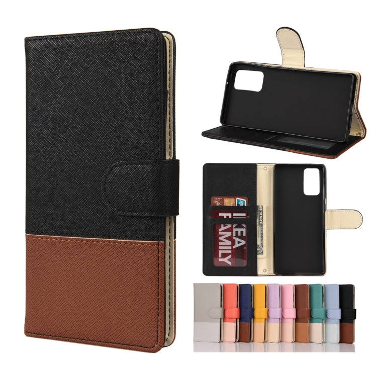 Color Splicing Horizontal Flip Leather Case with Holder & Card Slots & Wallet & Photo Frame, For Samsung Galaxy Note20, For Samsung Galaxy Note20 Ultra