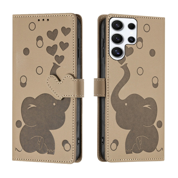 Cartoon Elephant Embossed Leather Phone Case, For Samsung Galaxy S24+ 5G, For Samsung Galaxy S24 5G, For Samsung Galaxy S23 FE 5G, For Samsung Galaxy S23 Ultra 5G, For Samsung Galaxy S23+ 5G, For Samsung Galaxy S23 5G, For Samsung Galaxy S20 FE        ...