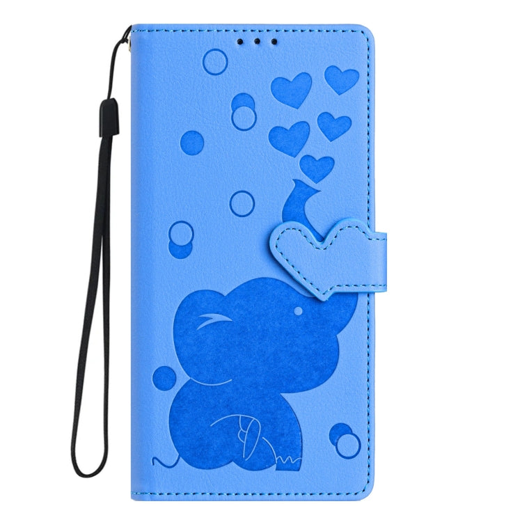 Cartoon Elephant Embossed Leather Phone Case, For Samsung Galaxy S22 5G, For Samsung Galaxy S21 FE 5G, For Samsung Galaxy S21 5G, For Samsung Galaxy S21+ 5G, For Samsung Galaxy S21 Ultra 5G
