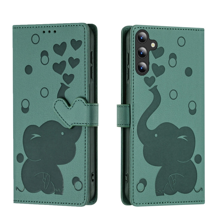 Cartoon Elephant Embossed Leather Phone Case, For Galaxy S26 FE 5G, For Samsung Galaxy S26+ 5G, For Samsung Galaxy S26 Ultra 5G, For Samsung Galaxy S26 5G, For Samsung Galaxy S25 FE 5G, For Samsung Galaxy S25 5G, For Samsung Galaxy S25+ 5G             ...
