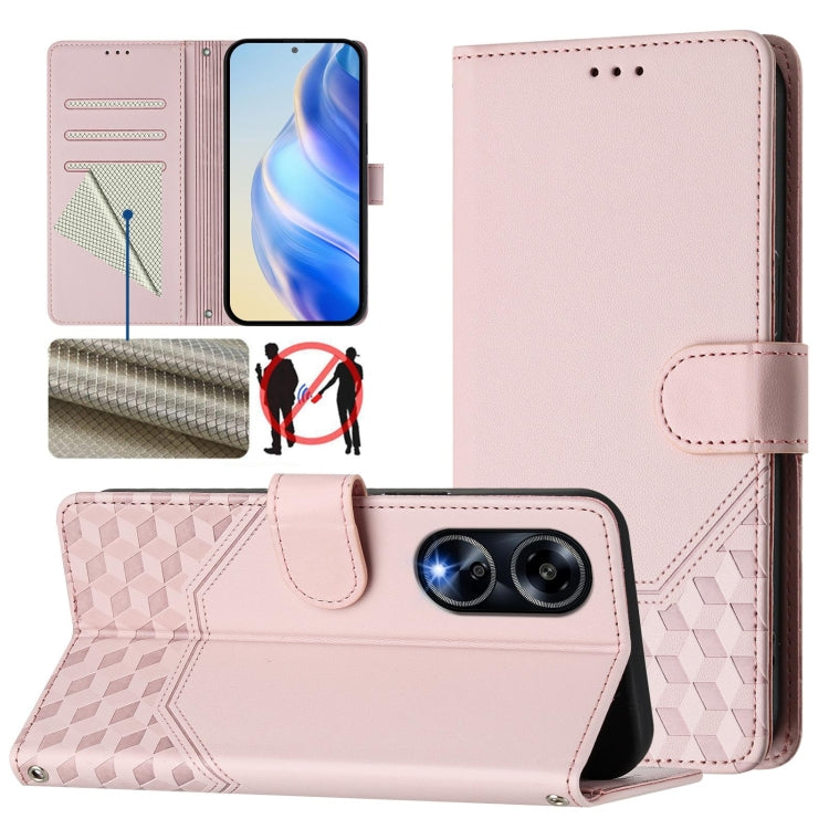 Honeycomb Embossing RFID Leather Phone Case, For OPPO Reno9 A, For OPPO Reno10 / Reno10 Pro Global, For OPPO A98 5G / F23 5G India, For OPPO Find X8 Pro, For OPPO A78 5G Global / A1x 5G, For OPPO Reno8 T 4G, For OPPO Find X6 Pro, For OPPO Find X6