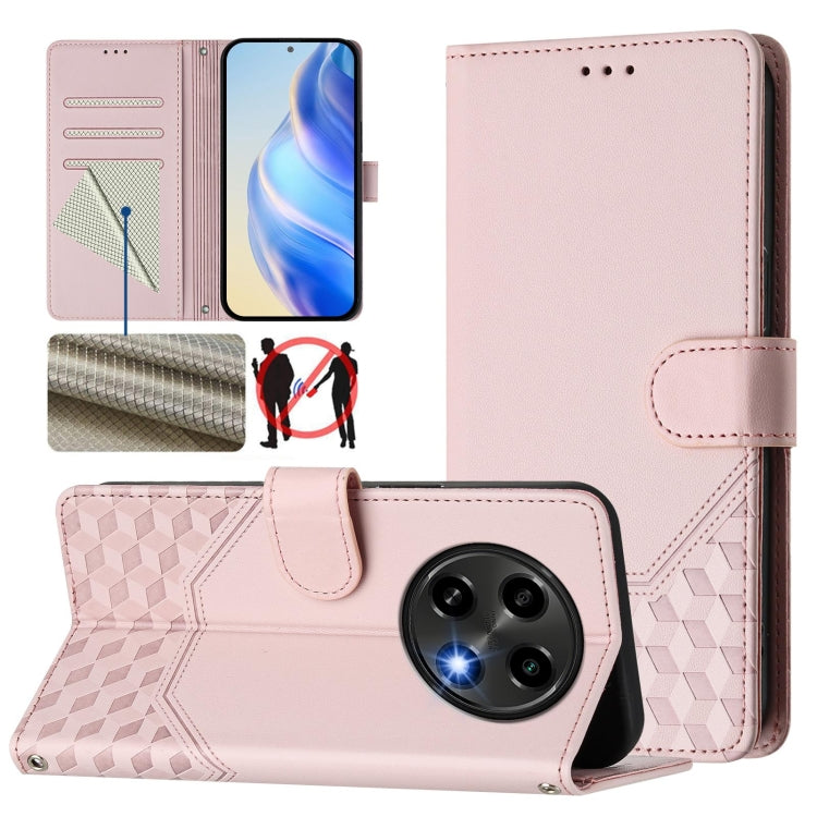 Honeycomb Embossing RFID Leather Phone Case, For OPPO F27 Pro+, For OPPO A60 4G Global, For OPPO Reno11 F 5G Global, For OPPO Find X7, For OPPO Reno11 5G Global, For OPPO Reno11 Pro 5G Global, For OPPO Find X7 Ultra, For OPPO A38 4G / A18 4G Global