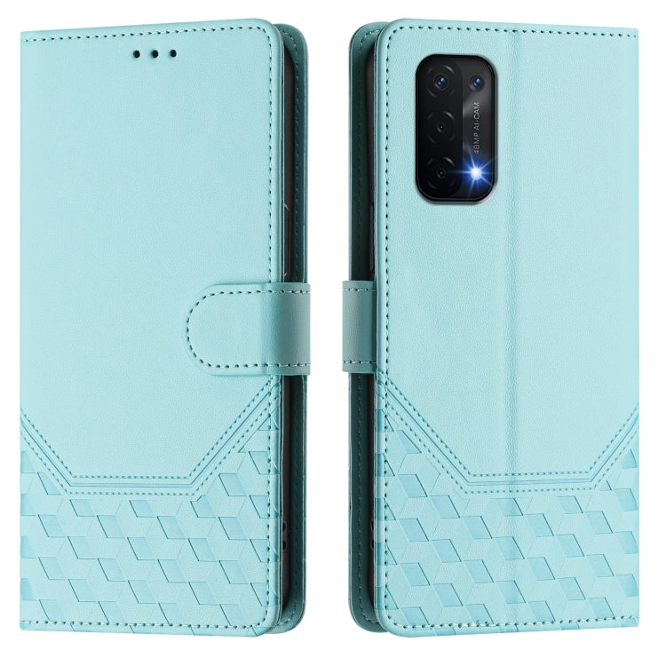 Honeycomb Embossing RFID Leather Phone Case, For OPPO A54 5G / A74 5G / A93 5G, For OPPO Reno5 / Find X3 Lite, For OPPO A79 5G Global