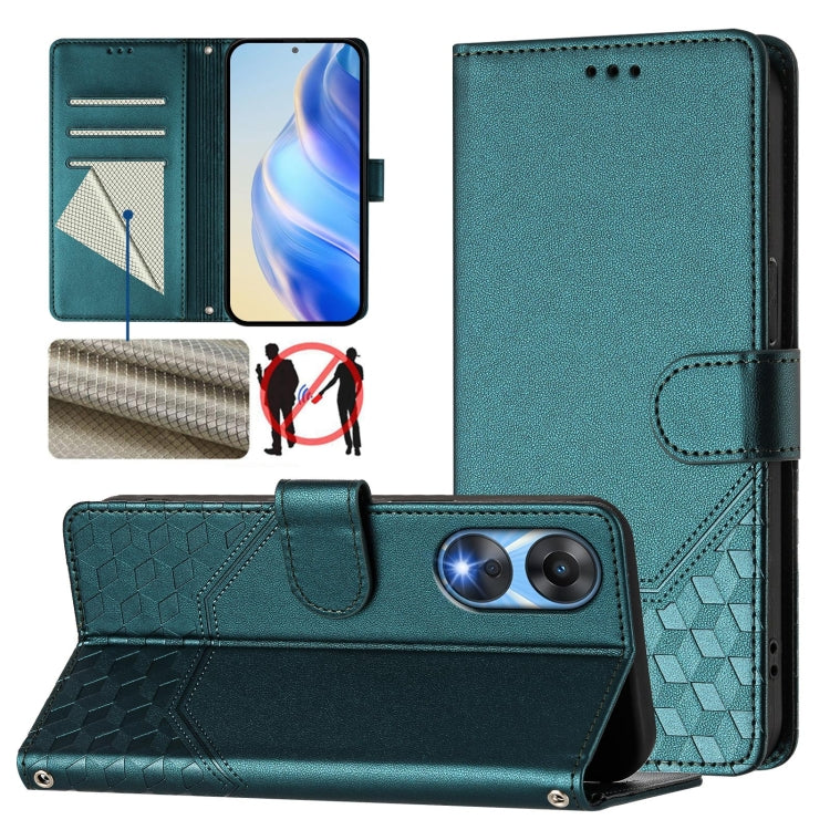 Honeycomb Embossing RFID Leather Phone Case, For OPPO Reno9 A, For OPPO Reno10 / Reno10 Pro Global, For OPPO A98 5G / F23 5G India, For OPPO Find X8 Pro, For OPPO A78 5G Global / A1x 5G, For OPPO Reno8 T 4G, For OPPO Find X6 Pro, For OPPO Find X6
