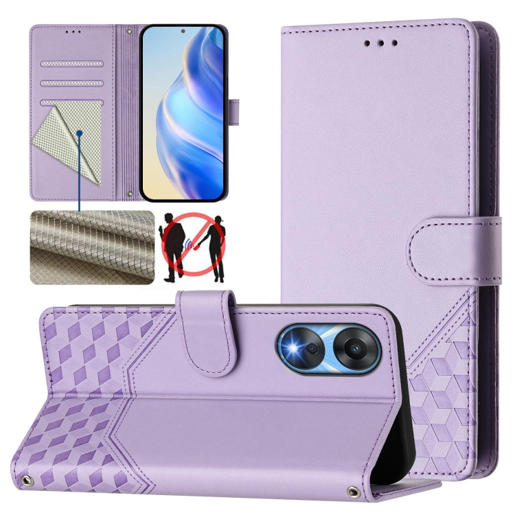 Honeycomb Embossing RFID Leather Phone Case, For OPPO Reno9 A, For OPPO Reno10 / Reno10 Pro Global, For OPPO A98 5G / F23 5G India, For OPPO Find X8 Pro, For OPPO A78 5G Global / A1x 5G, For OPPO Reno8 T 4G, For OPPO Find X6 Pro, For OPPO Find X6