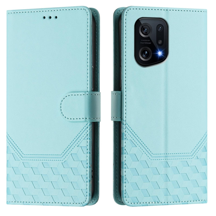 Honeycomb Embossing RFID Leather Phone Case, For OPPO Find X5, For OPPO Reno7 5G Global / Find X5 Lite, For OPPO A36 4G / A76 4G / A96 4G, For OPPO A54 4G / A54s / A55 5G / A16 / A16s, For OPPO A74 4G / F19 / F19s / A95 4G, For OPPO A15 / A15s / A35 20...