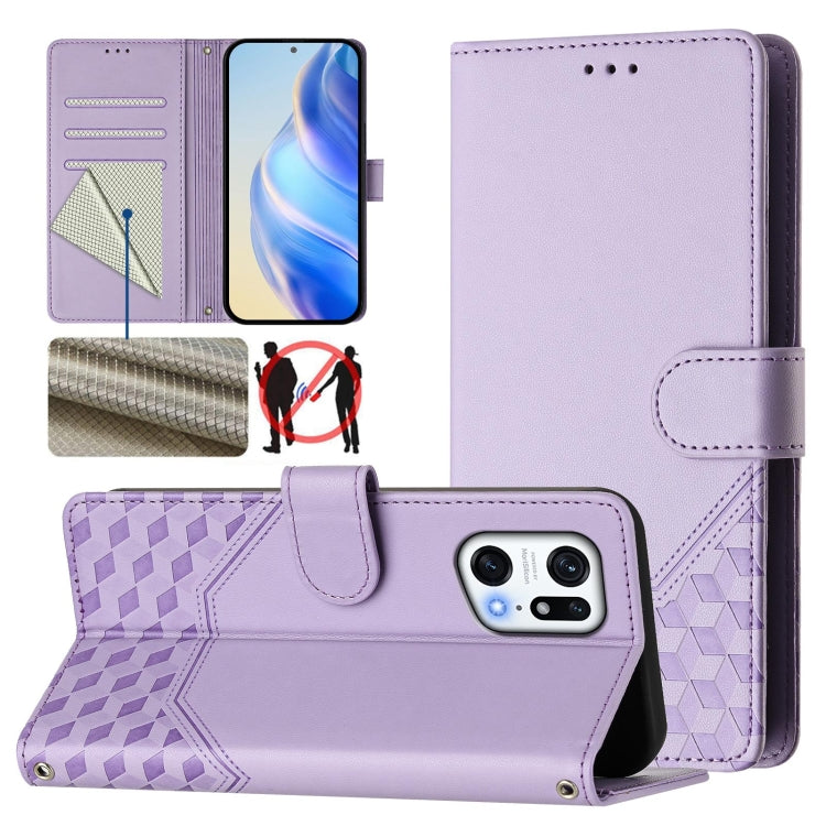 Honeycomb Embossing RFID Leather Phone Case, For OPPO A1 Pro 5G / Reno8 T 5G Global, For OPPO Reno9 5G / Reno9 Pro 5G, For OPPO A17 4G Global / A17k, For OPPO A57 4G / A77 4G / A57s 4G Global, For OPPO A77 5G / A97 5G, For OPPO Reno8 Pro 5G Global     ...