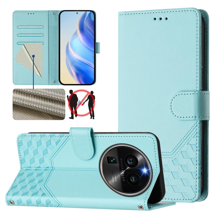 Honeycomb Embossing RFID Leather Phone Case, For OPPO Reno9 A, For OPPO Reno10 / Reno10 Pro Global, For OPPO A98 5G / F23 5G India, For OPPO Find X8 Pro, For OPPO A78 5G Global / A1x 5G, For OPPO Reno8 T 4G, For OPPO Find X6 Pro, For OPPO Find X6